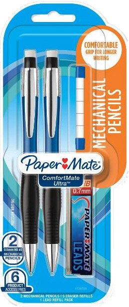 Paper Mate ComfortMate Ultra Starter Set Mechanical Pencil 0.5 mm 2Pack