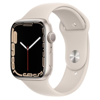 Apple Watch Series 7 GPS, 45mm Starlight Aluminum Case with Starlight Sport Band - Regular