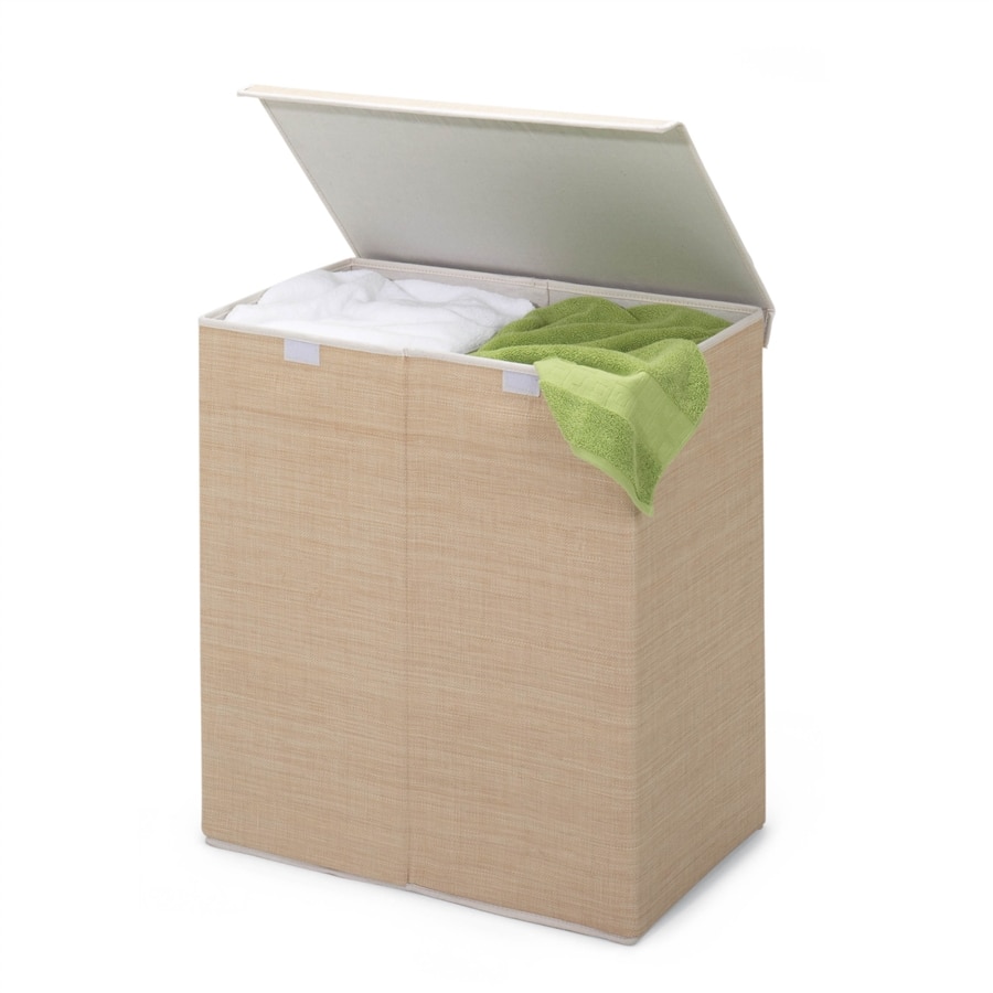 Natural Resin Folding Double Hamper