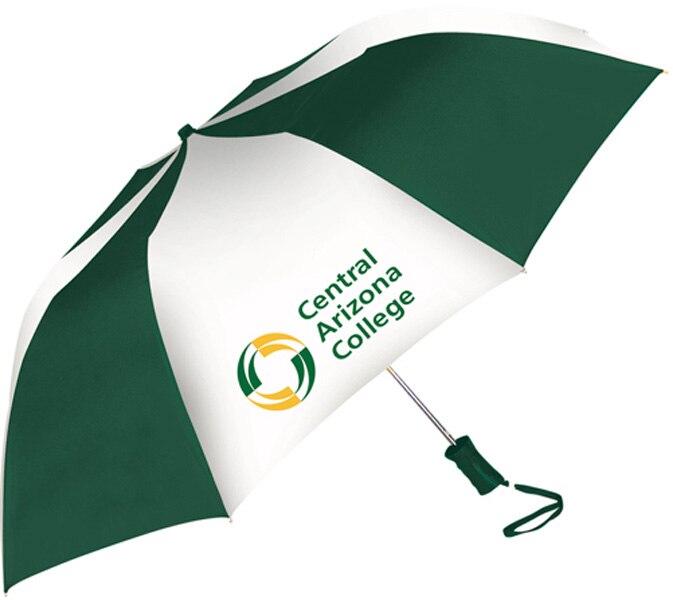 "The Sport" 2-Tone Emblematic Umbrella Automatic Folding 48" Coverage