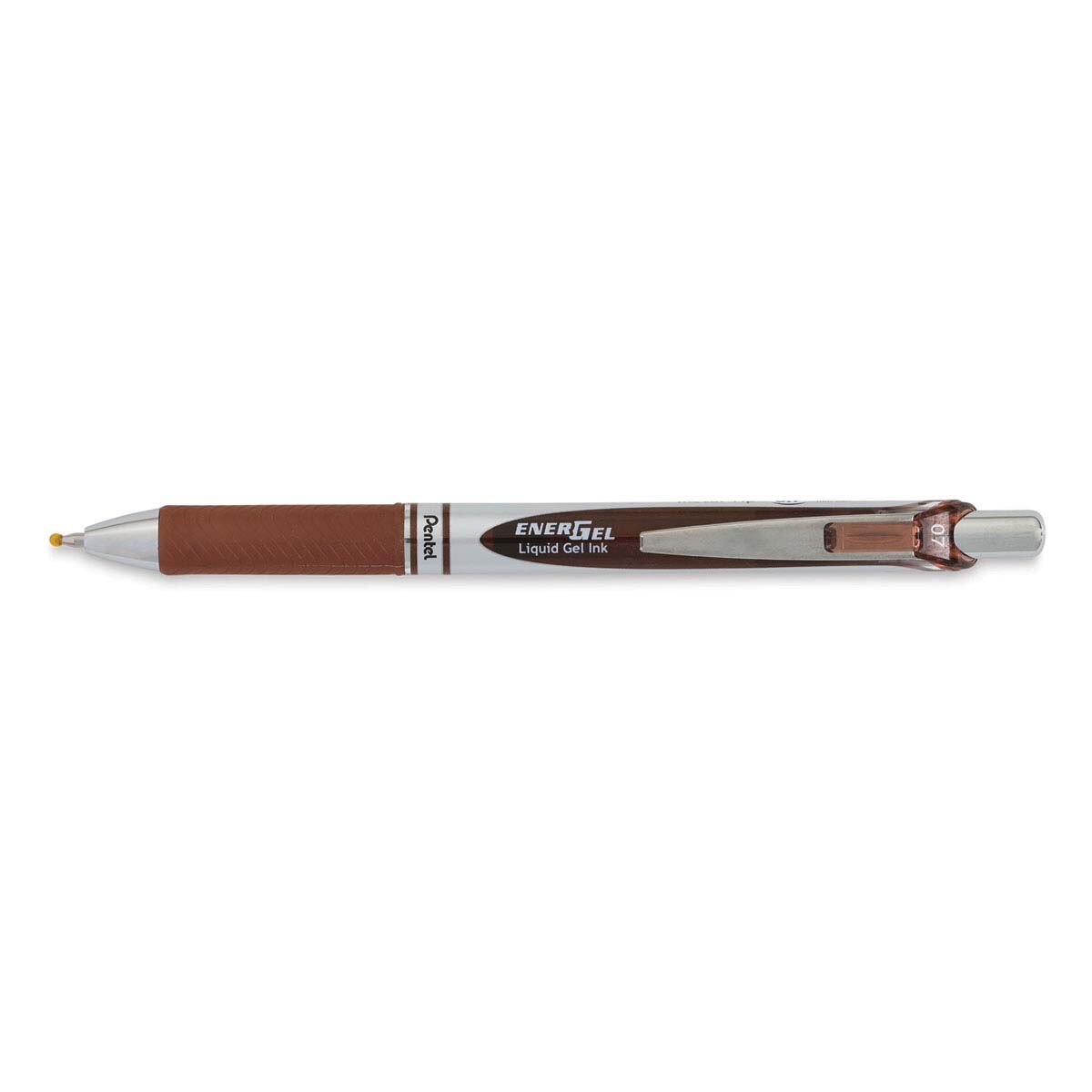 Energel RTX Medium Line Retractable 0.7mm Liquid Gel Pen Brown Ink