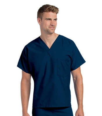 Reversible V-Neck Classic Fit Solid Scrub Top | Virginia