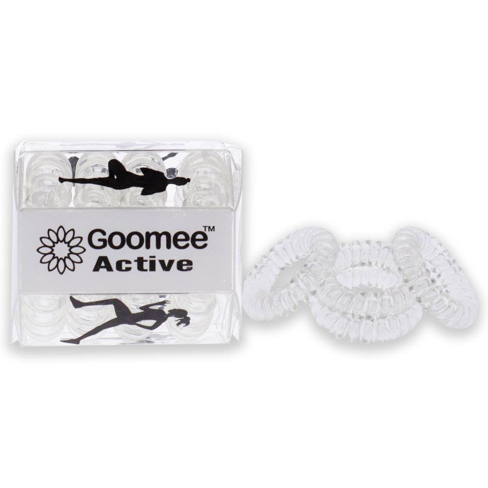 Active The Markless Hair Loop Set - Clear In The Clear by Goomee for Women - 4 Pc Hair Tie