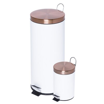 30L and 3L Trash Can Combo in Rose Gold