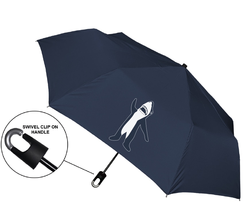 "Storm Clip" Mini Folding Emblematic Solid Umbrella 42" Coverage