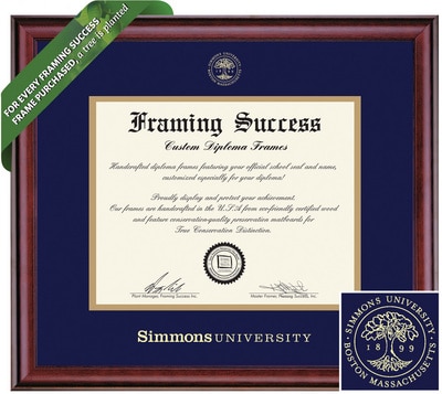 Framing Success 7 x 9 Classic Gold Emb School Seal Bachelors, Masters, PhD Diploma Frame
