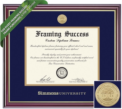 Framing Success 7 x 9 Windsor Gold Medallion Bachelors, Masters, PhD Diploma Frame