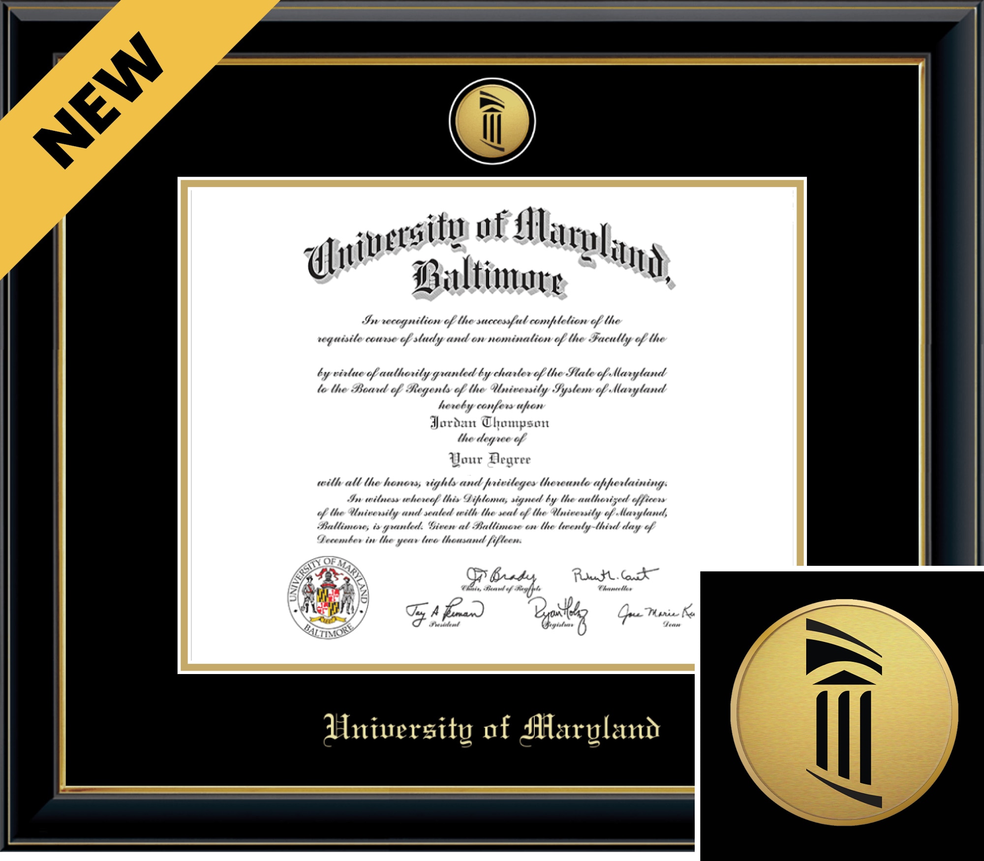 Church Hill Classics Engraved 11x14 Black Diploma Frame