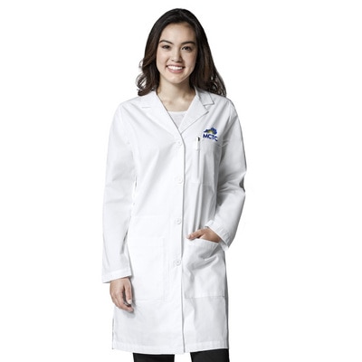 Kentucky Community Custom Decorated WonderWink WHT Women's Scrub Lab Coat, 7402MCTC2