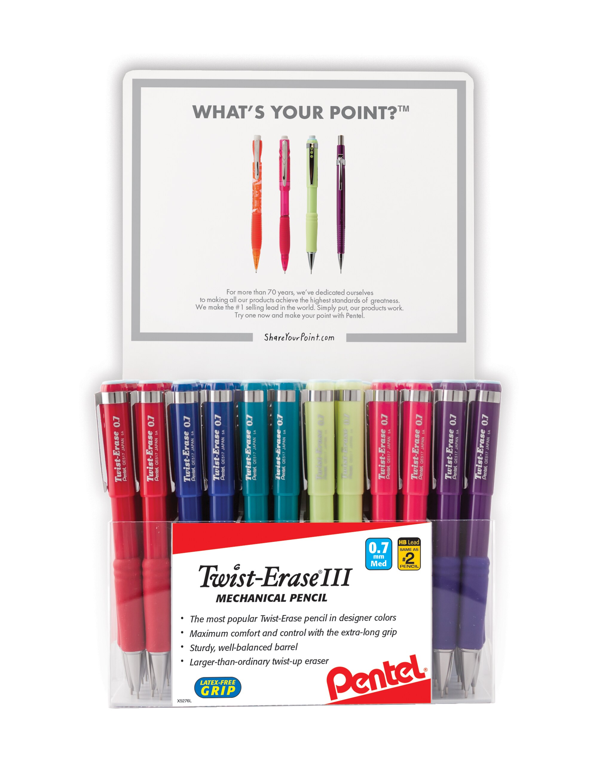 Pentel Twisters 7mm Mechanical Pencil 72pc