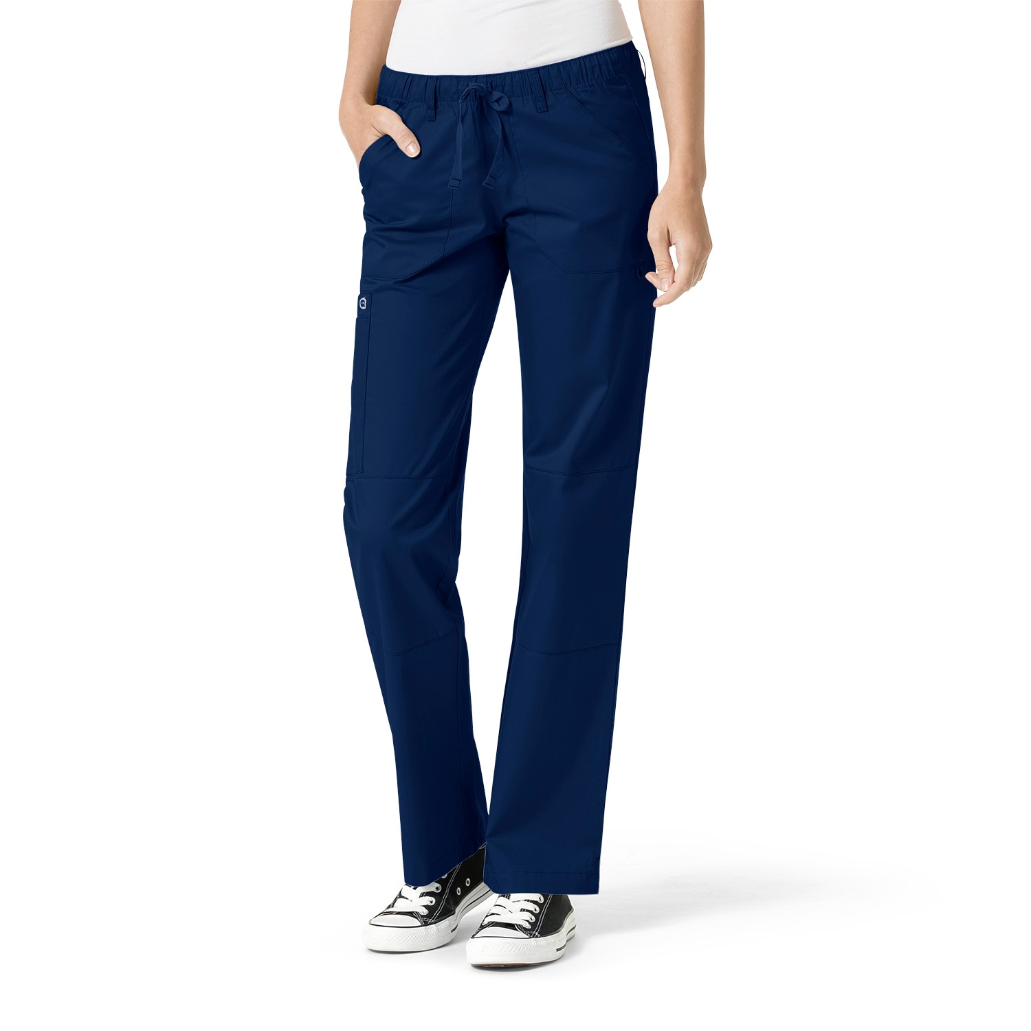 Women's Straight Leg Cargo Pnt:BLACK:Large