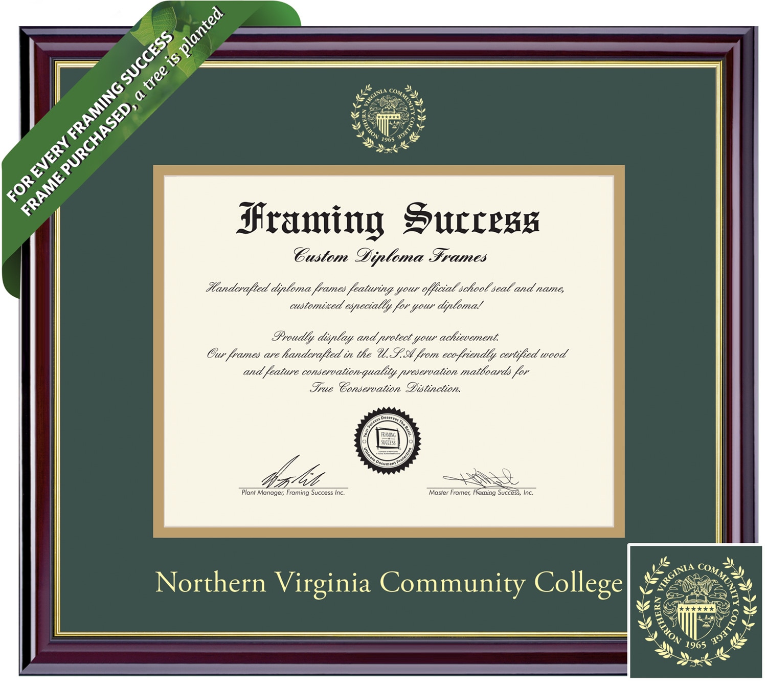 Framing Success 7 x 9 Windsor Gold Embossed School Seal Bachelors, Masters Diploma Frame