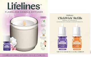 Lifelines Frosted Cream Candle Diffuser with Clickwick