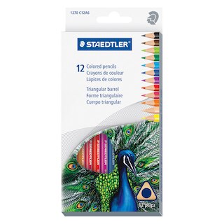 Staedtler Triangular Colored Pencil Set Assorted Colors 12Pack