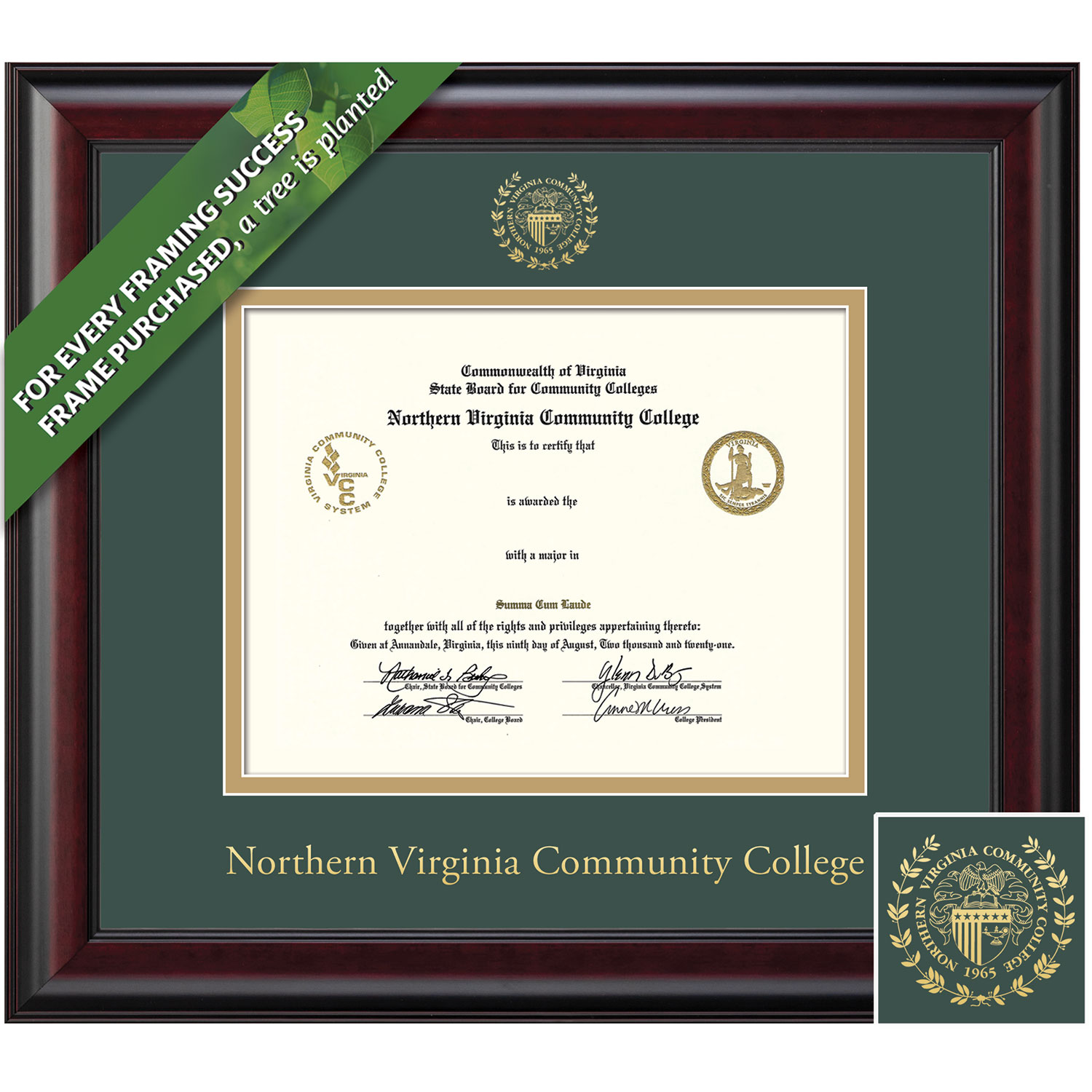 Framing Success 7 x 9 Classic Gold Embossed School Seal Bachelors, Masters Diploma Frame