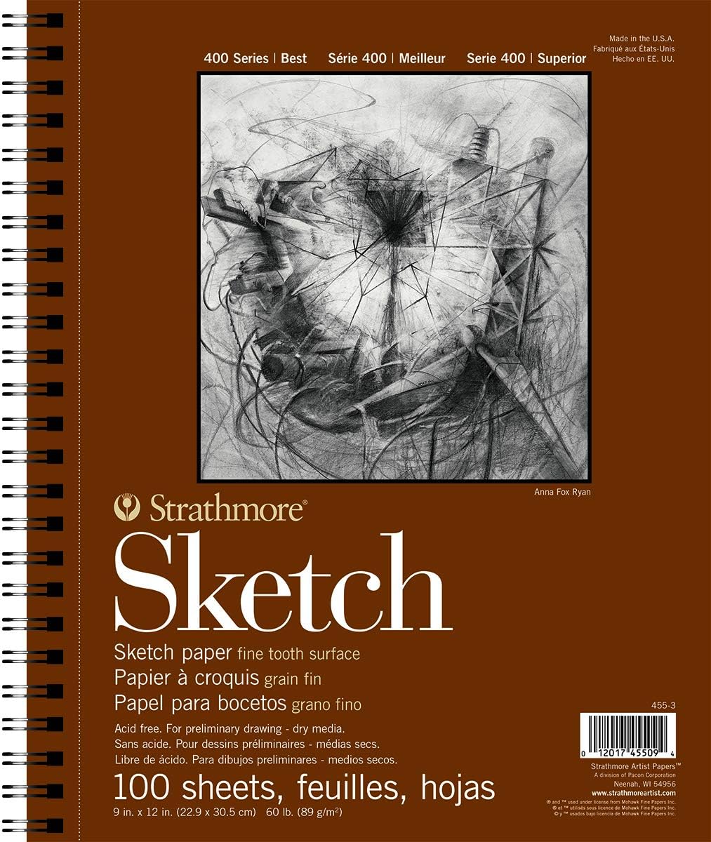 Strathmore Sketch Paper Pad, 400 Series, 9" x 12", 100 Sheets