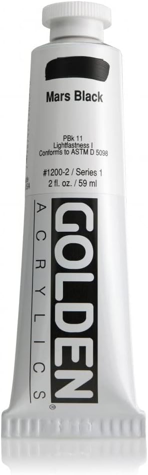 Golden Heavy Body Acrylic, 2 oz., Mars Black