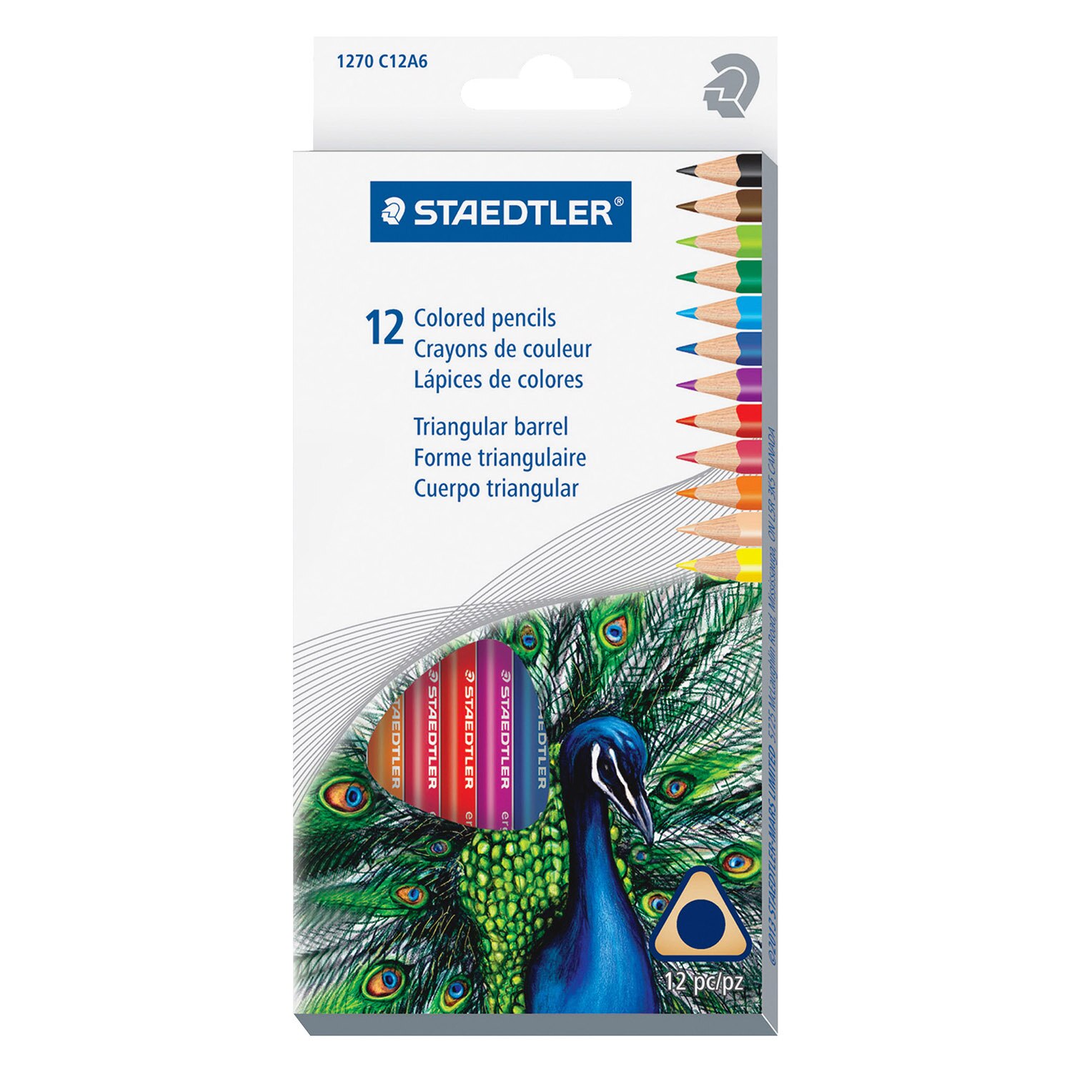 Staedtler Triangular Colored Pencil Set Assorted Colors 12Pack