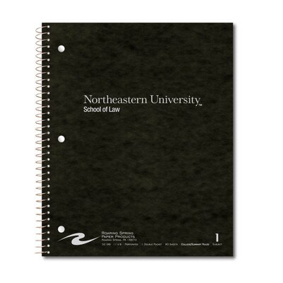 1 Subject 11" x 9" Imprinted Notebook 80 sheets, Law Ruled
