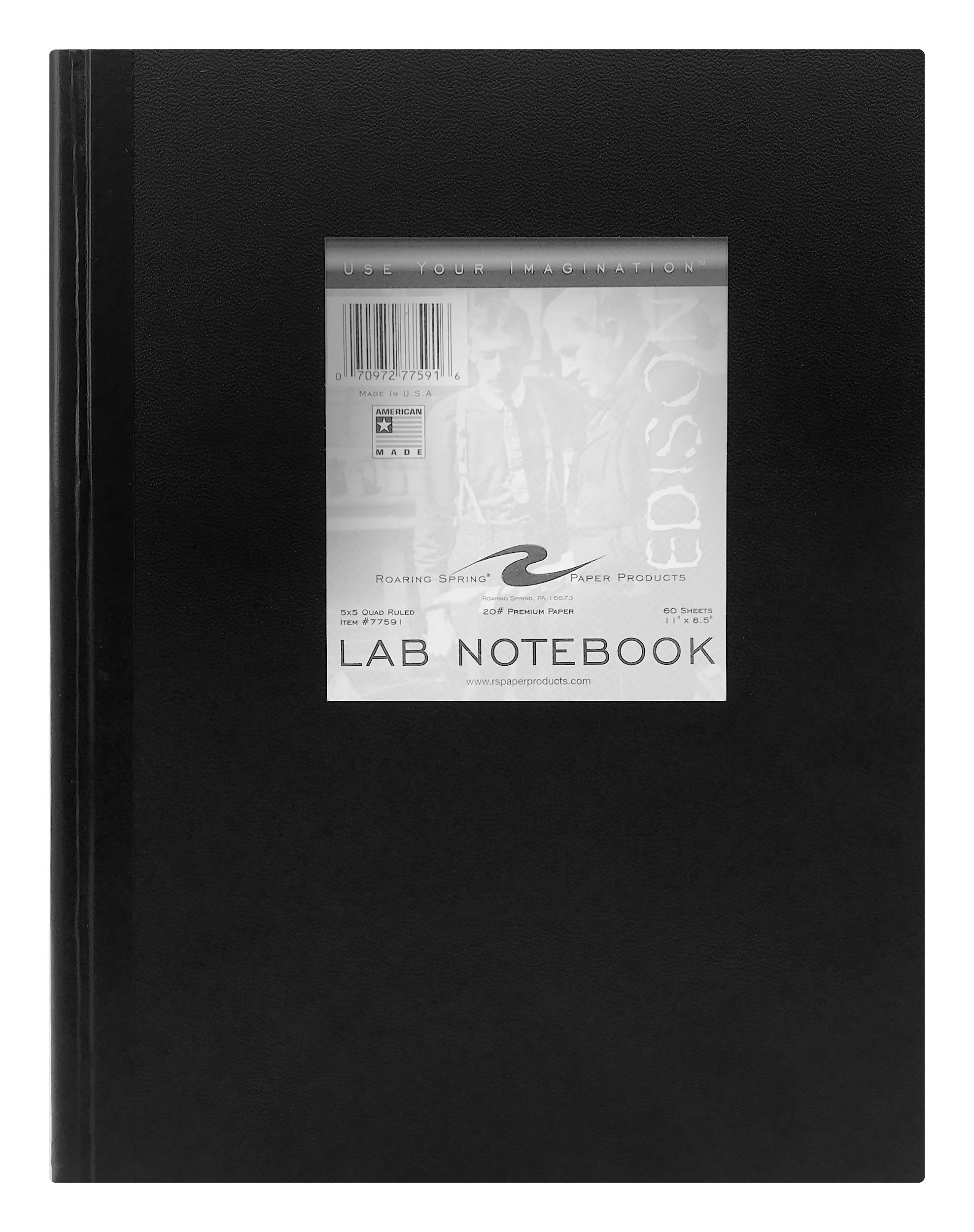 Chemistry Lab Book 5x5 Black 60 Sheets