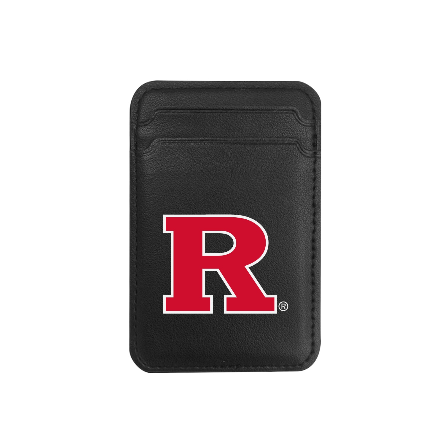 Rutgers University V3 - Leather Wallet Sleeve (Top Load, Mag Safe), Black, Classic V1