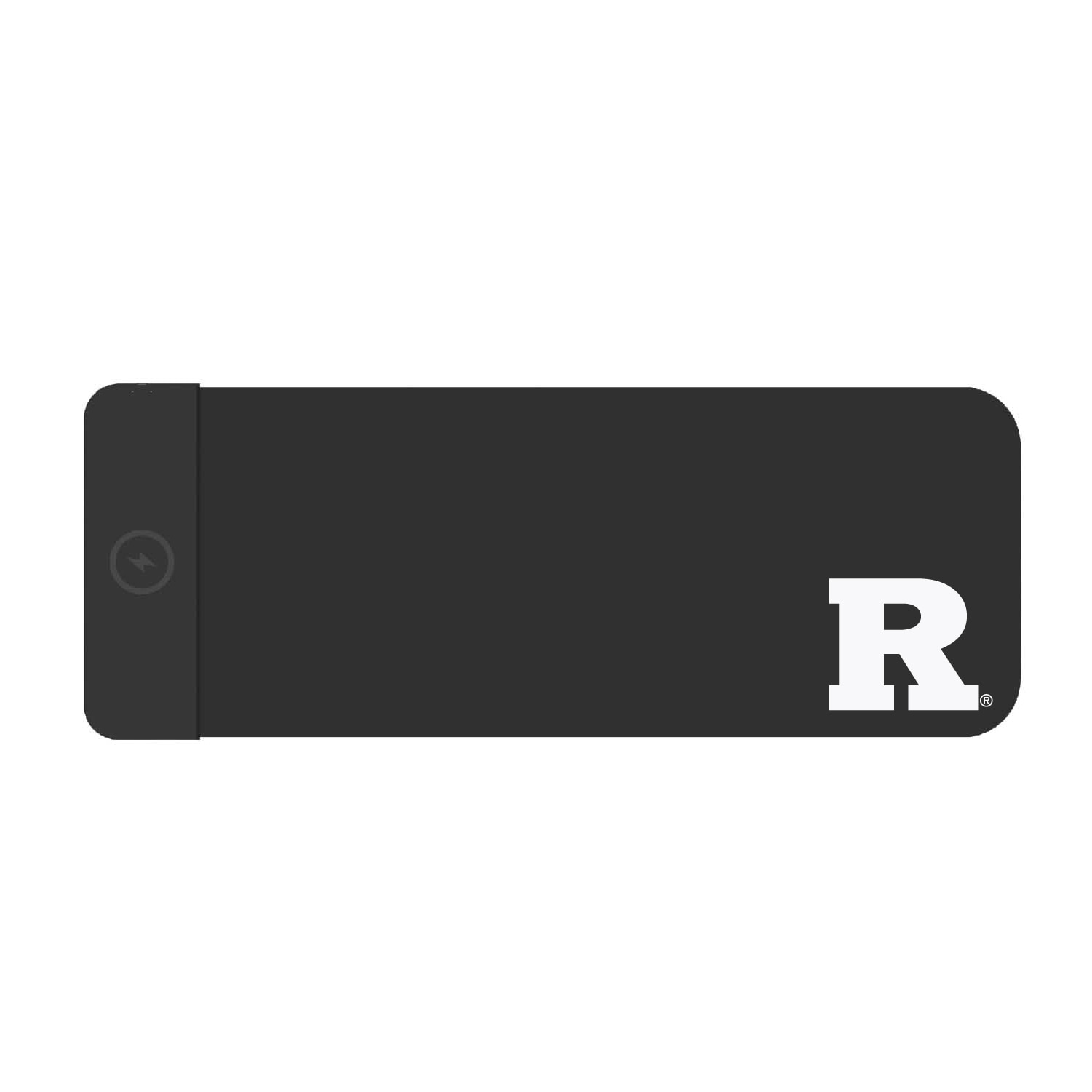 Rutgers University Cloth Wireless Charging Desk Mat, Black, Classic V1