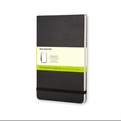 Moleskine Classic Pocket Plain Reporter Notebook Black
