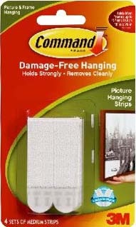 3M Command Medium Picture Hanging Strips 4ct