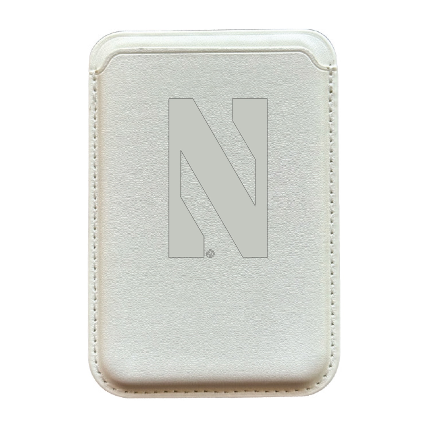 Monaco Leather Cellphone ID wallet with MagSafe White