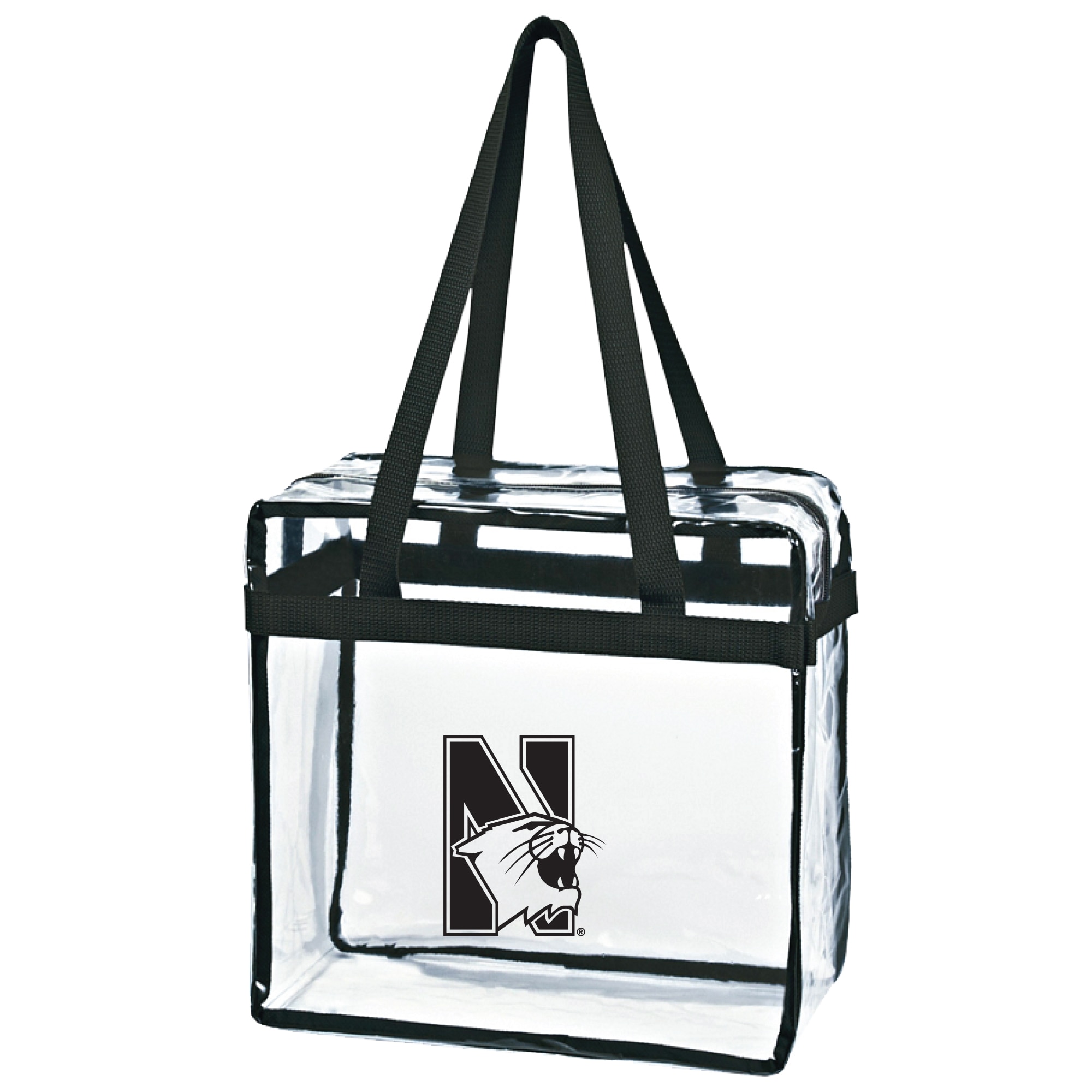 Northwestern Wildcats 3603 Zipped Stadium Tote Imprinted