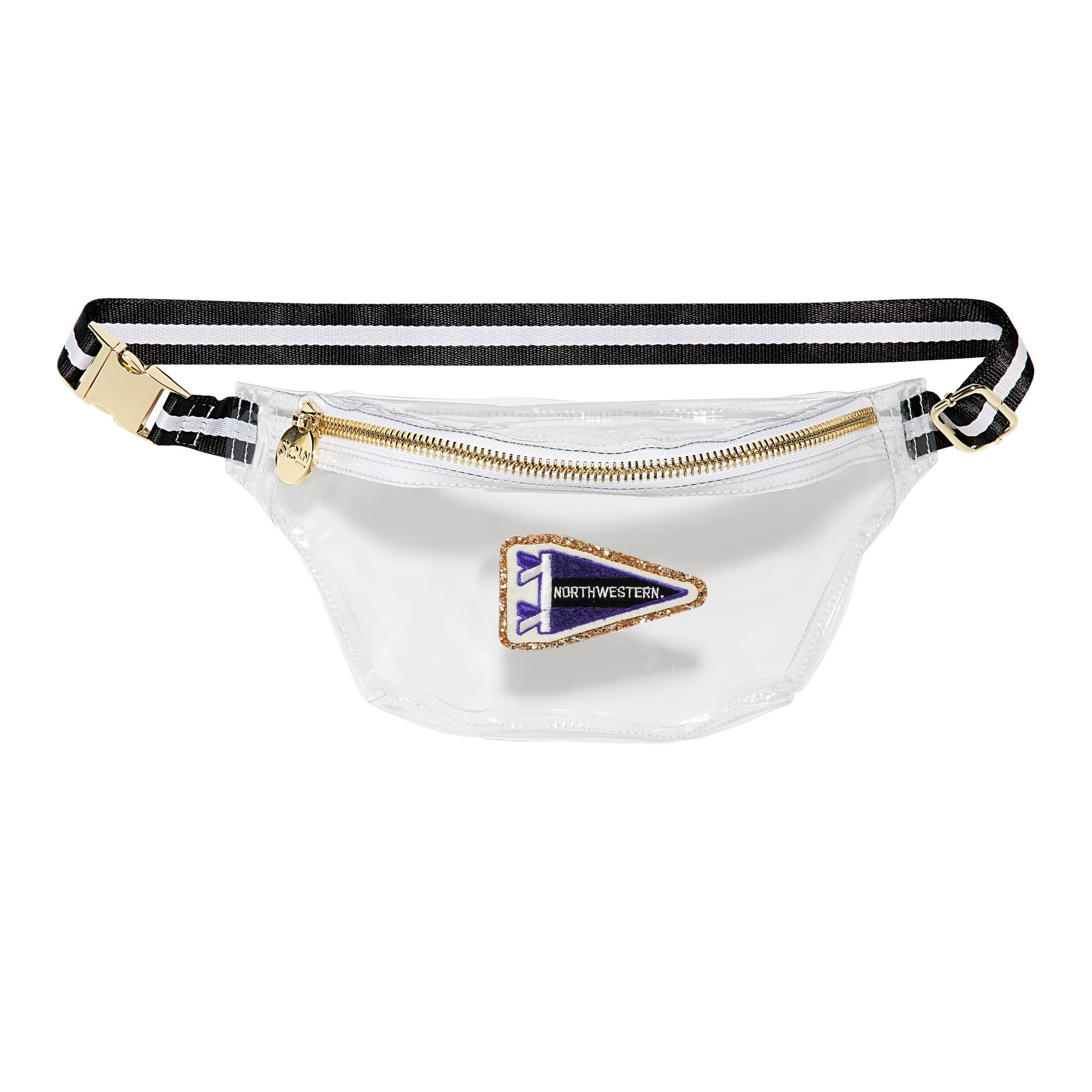 Northwestern Wildcats Clear Fanny Pack with Flag Patch