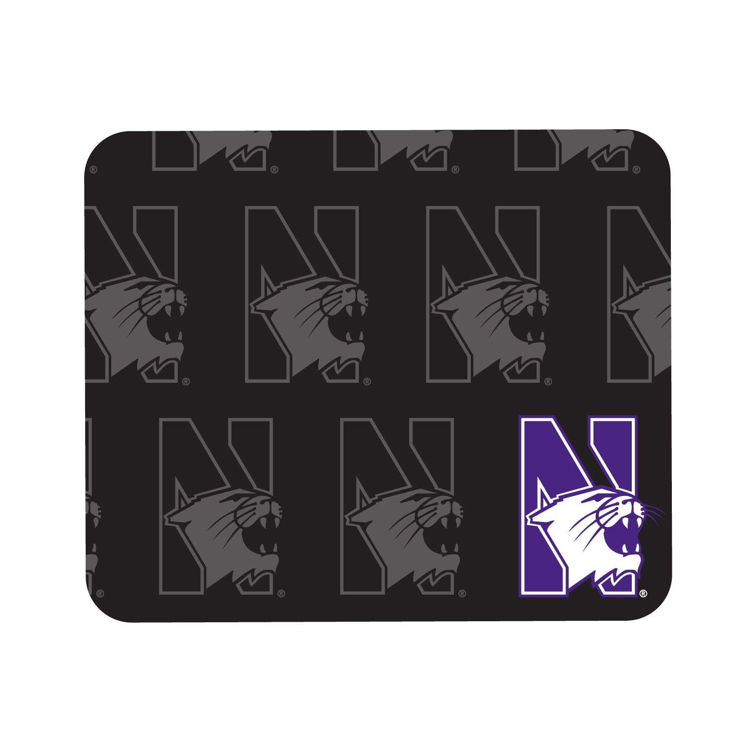 Northwestern University Mousepad, Mascot Repeat V1