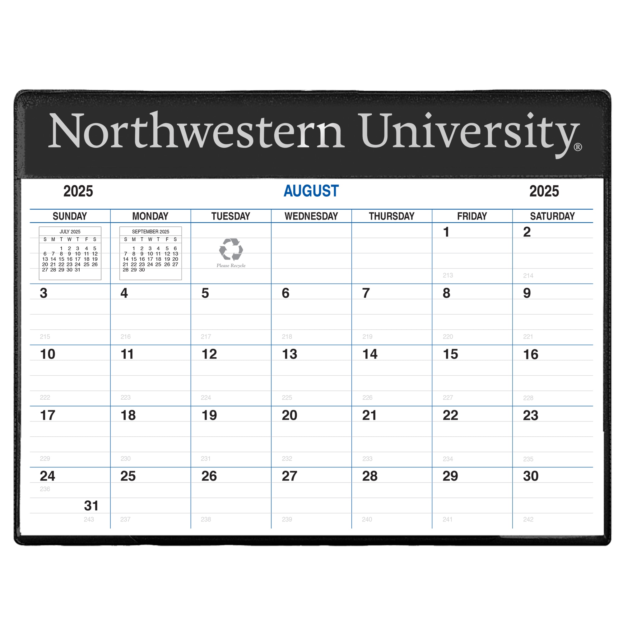 Payne 25-26 Imprinted Academic Calendar Pad Planner 8.5"x11"