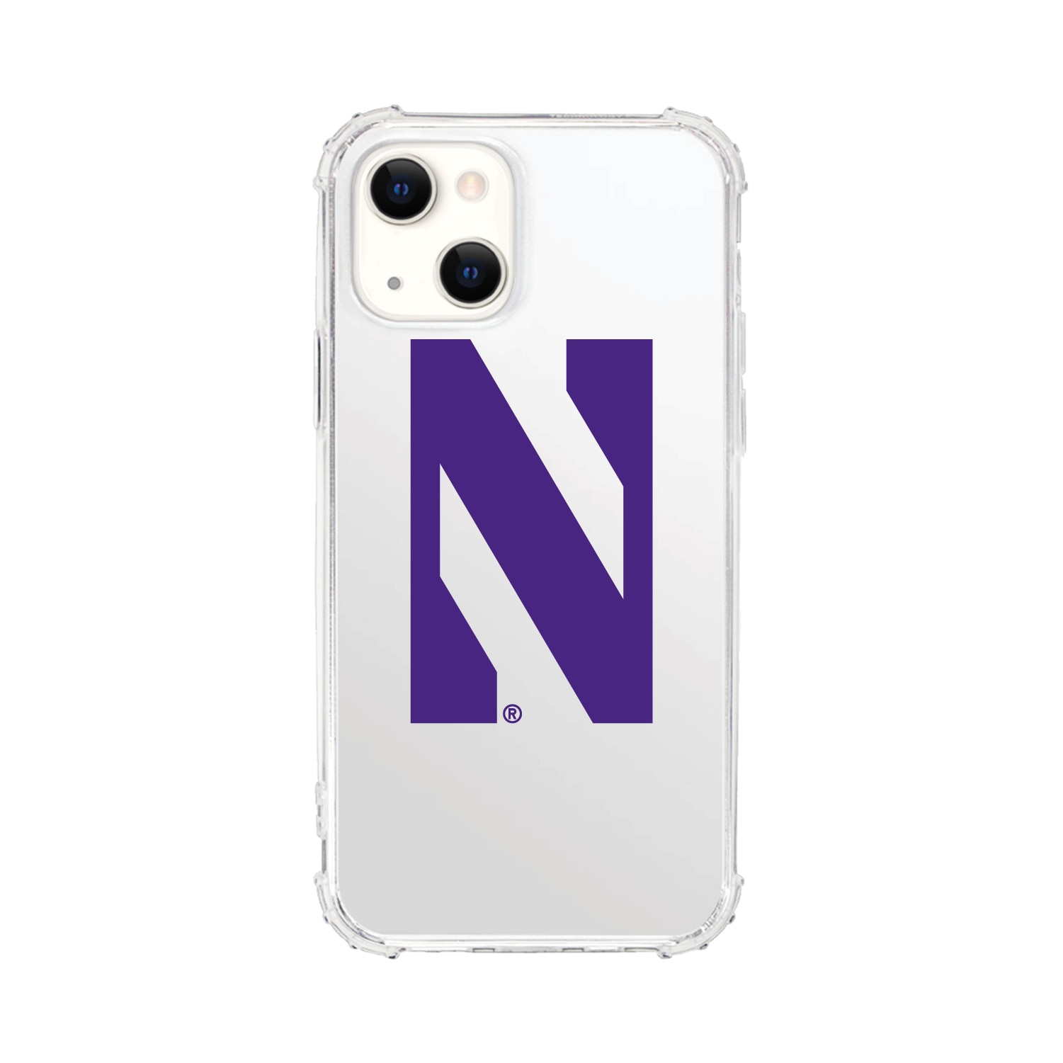 Northwestern University-Clear Tough Edge Phone Case, Classic - iPhone 15 Plus