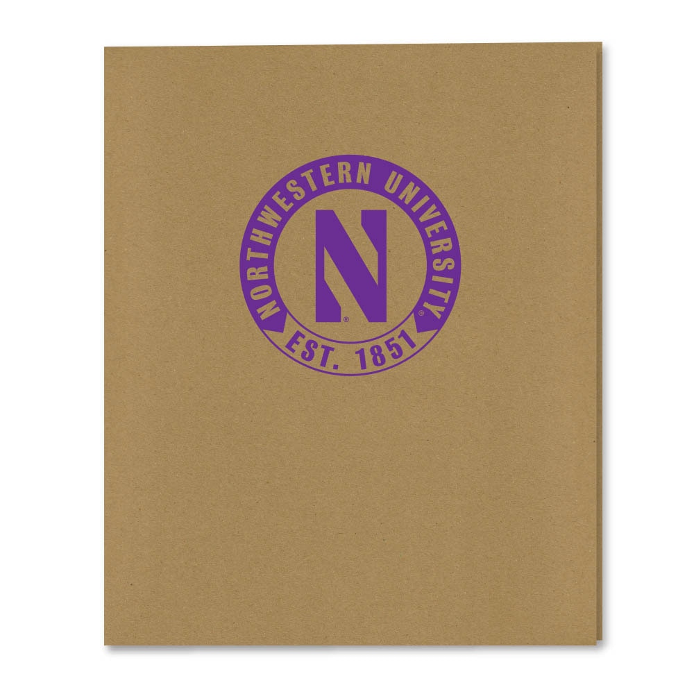 Recycled Emblematic Kraft 2 Pocket Folder, Classic