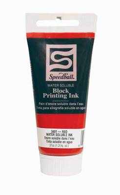 Speedball Block Printing Ink, Water-Based, 1.25 oz., Blue