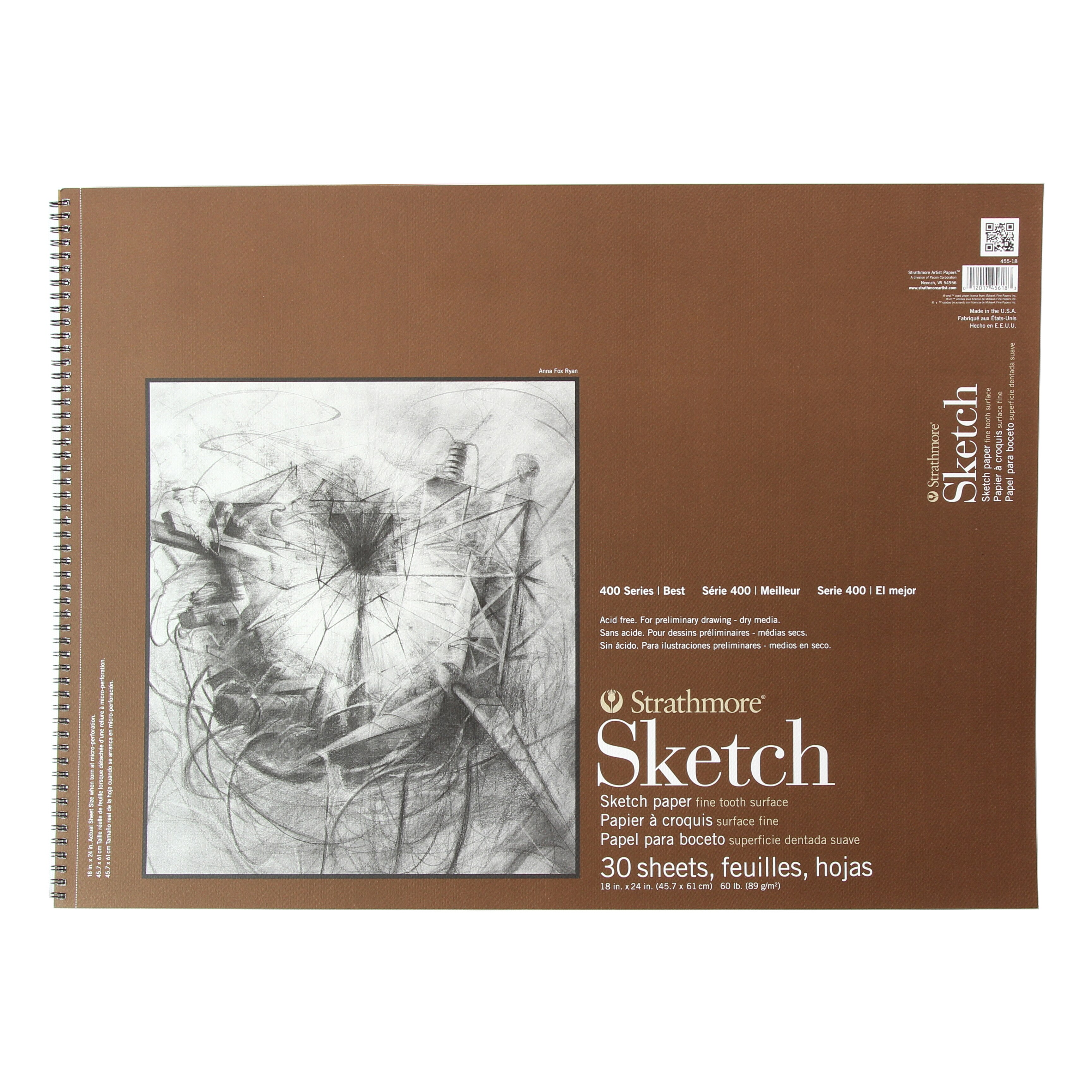 Strathmore Sketch Paper Pad, 400 Series, 18" x 24, 30 Sheets