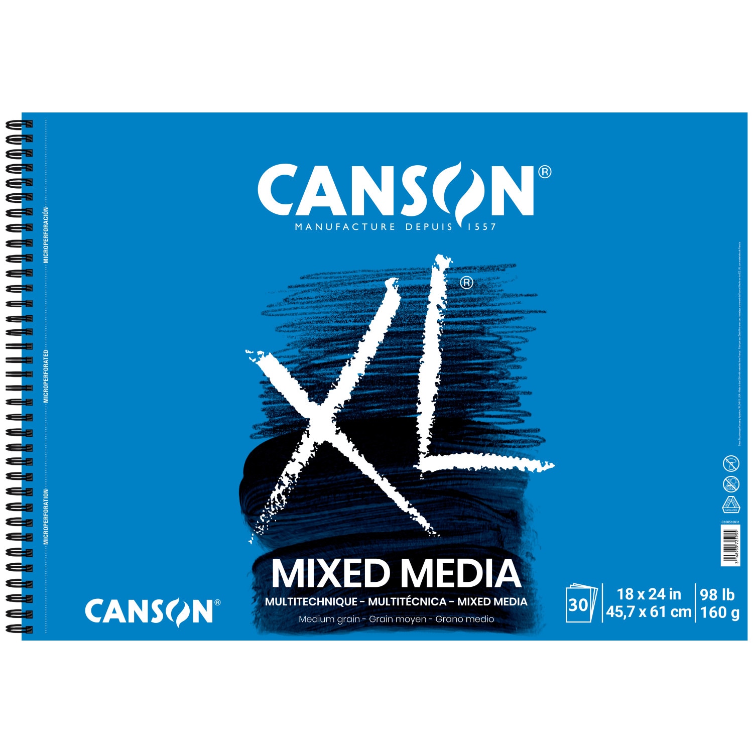 Canson XL Mix Media Pad, 30 Sheets, 18" x 24"