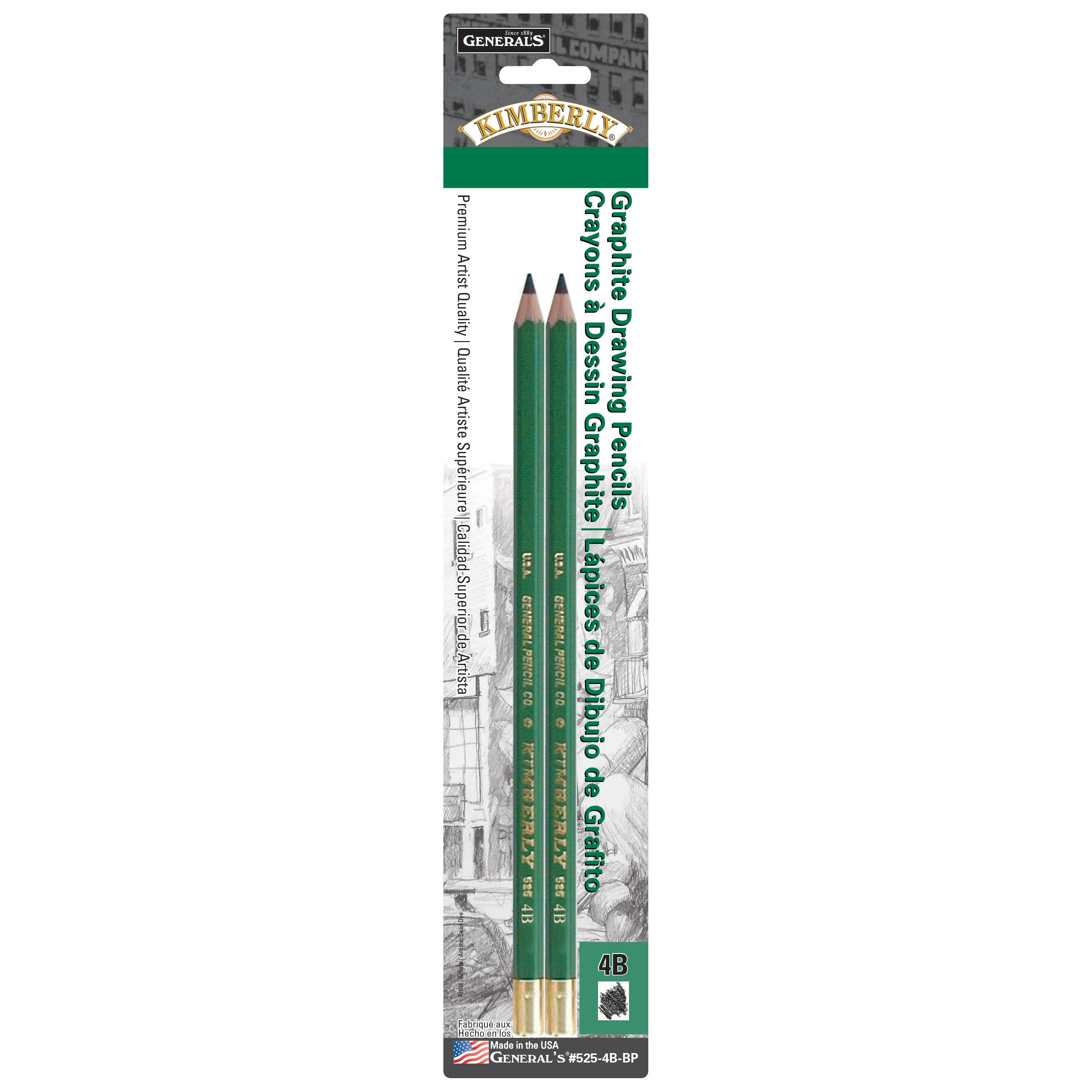 General Pencil Kimberly Drawing Pencil, 2-Pencil Set, 4B