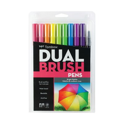 Tombow Dual Brush Pens - Bright Colors Set of 10