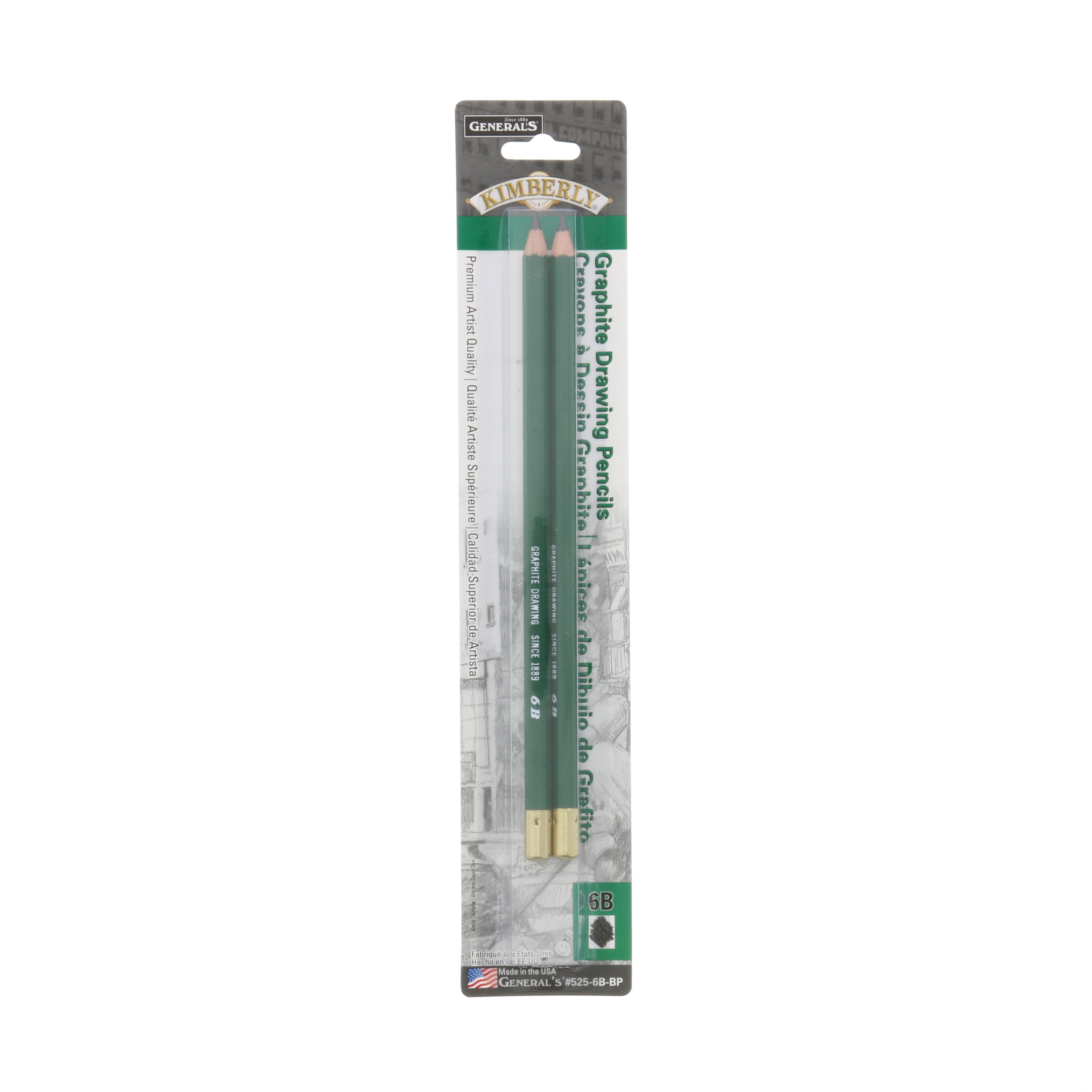 General Pencil Kimberly Drawing Pencil, 2-Pencil Set, 6B