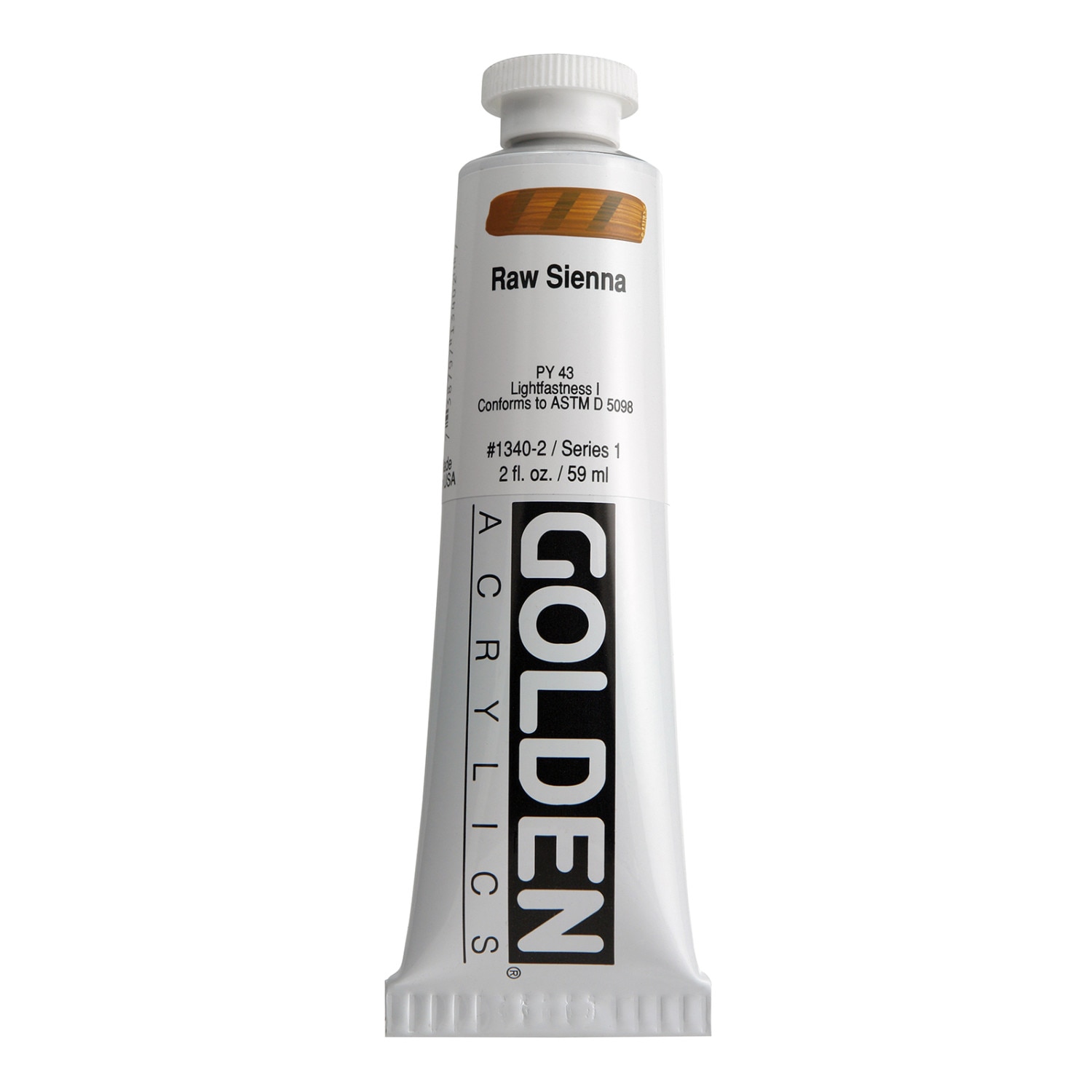 Golden(R) Heavy Body Acrylic, 2 oz., Raw Sienna