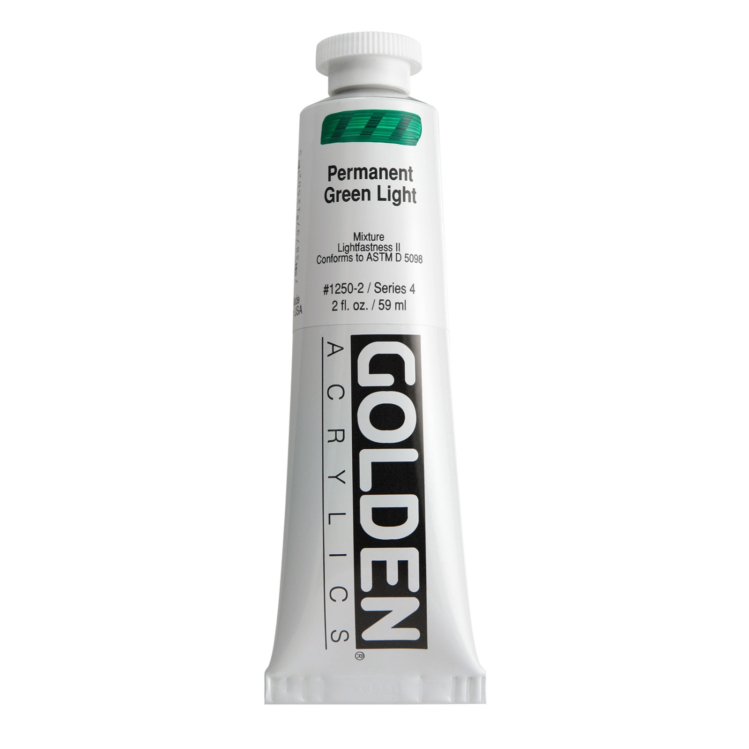 Golden(R) Heavy Body Acrylic, 2 oz., Permanent Green Light