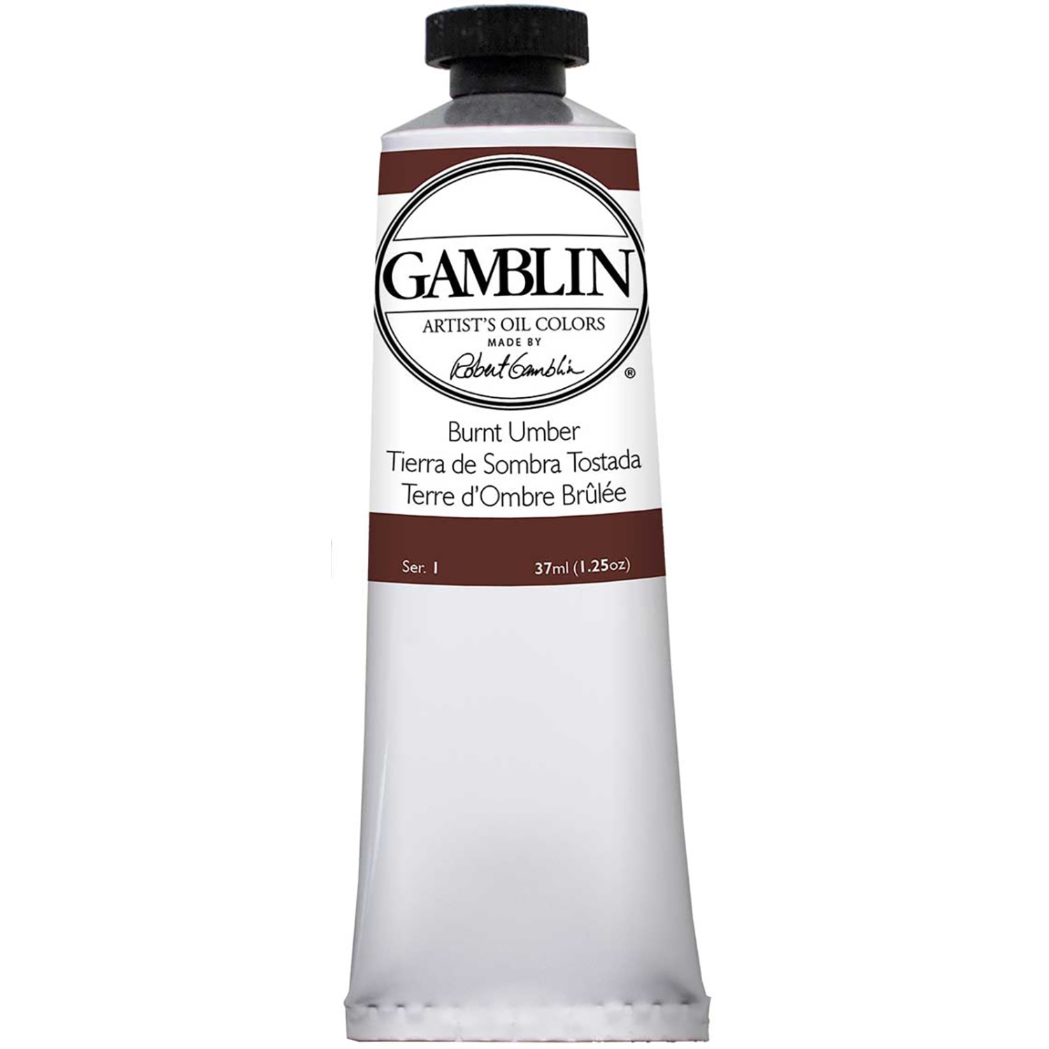 Gamblin Artist Grade Oil Color, 37ml, Burnt Umber