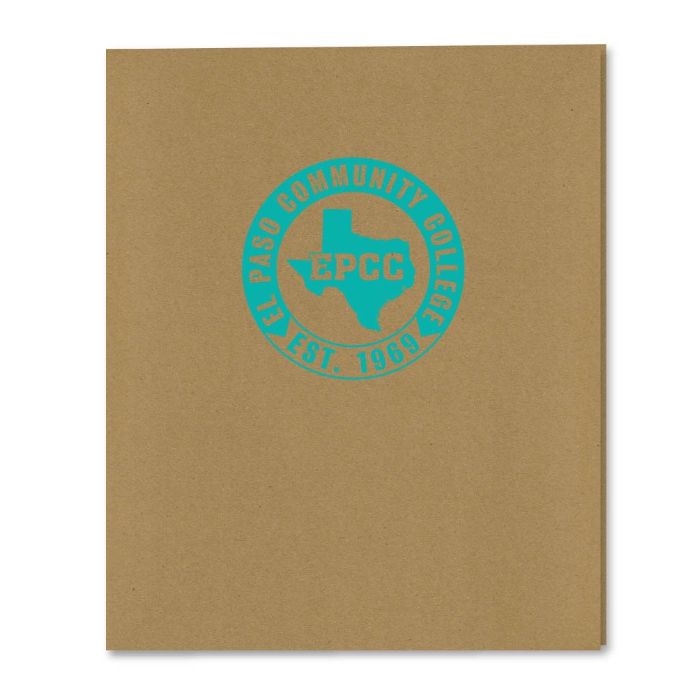 Recycled Emblematic Kraft 2 Pocket Folder, Classic