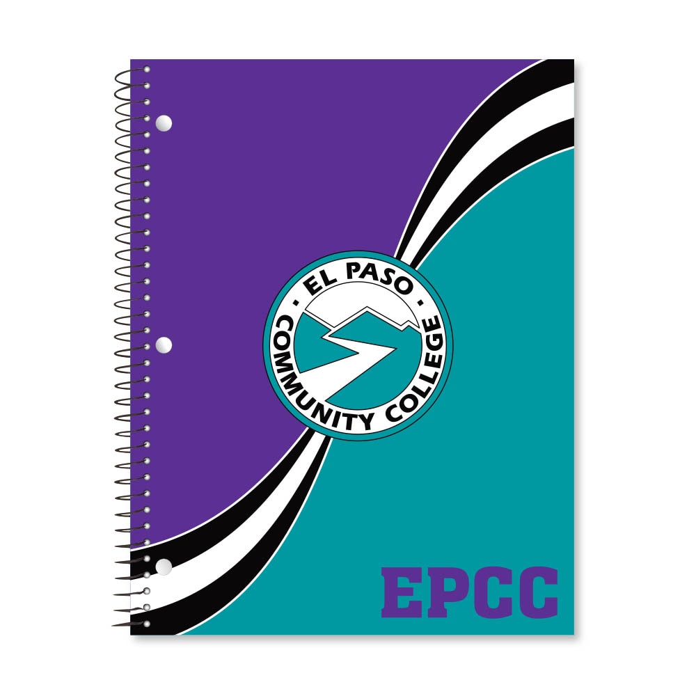 Digi Curve Divide 1 Subject 11"x8.5" 70 Count College Ruled Spiral Notebook