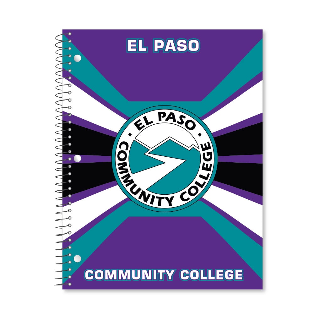 Digi Color Warp 1 Subject 11"x8.5" 70 Count College Ruled Spiral Notebook