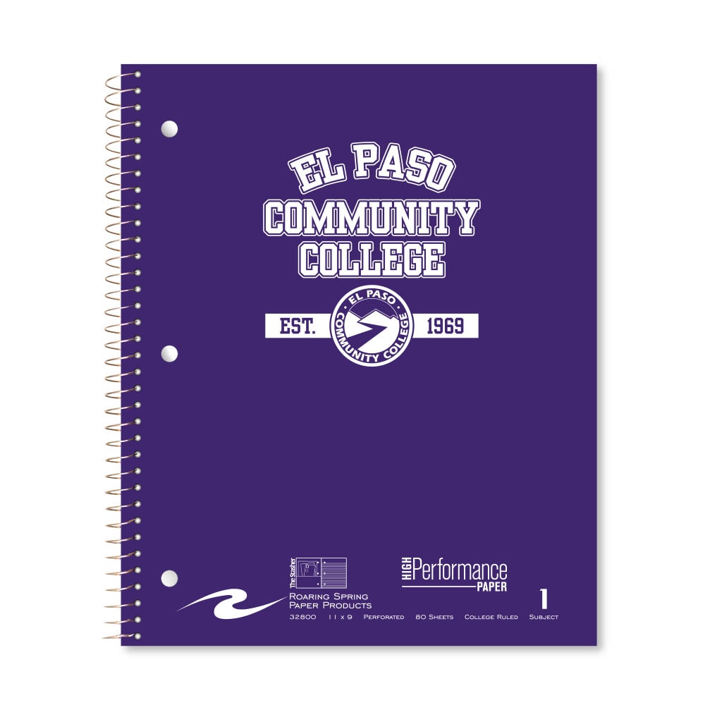 Roaring Premium 1 Subject Notebook, 8.5x11 College Ruled 20lb Paper, Pressboard Foil Cover