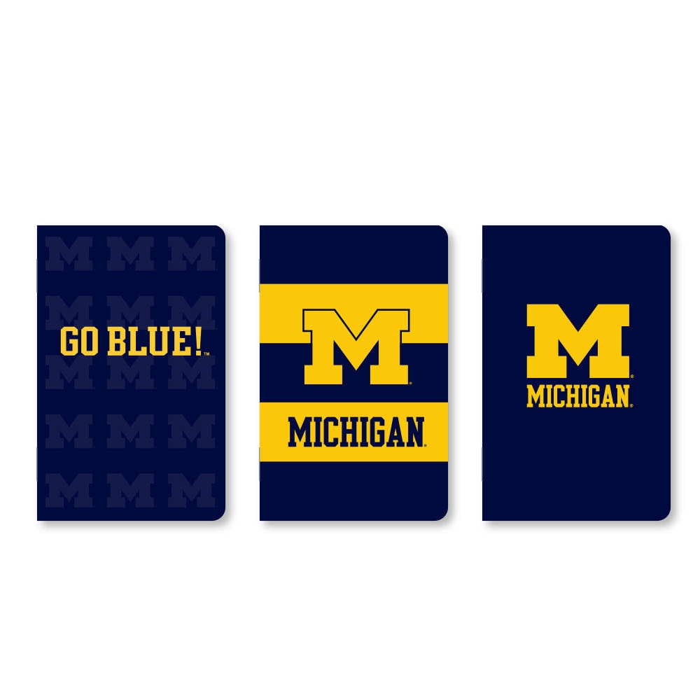 Set of 3 School Spirit Pocket Sized Mini Notebooks