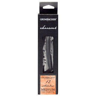 Grumbacher Vine Charcoal Medium, 12/Pkg.